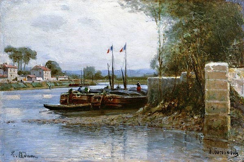 L'Ile Adam Oil Painting by Alexey Bogolyubov