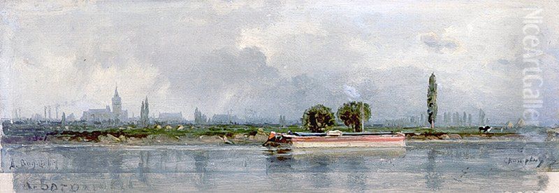 Champagne Oil Painting by Alexey Bogolyubov