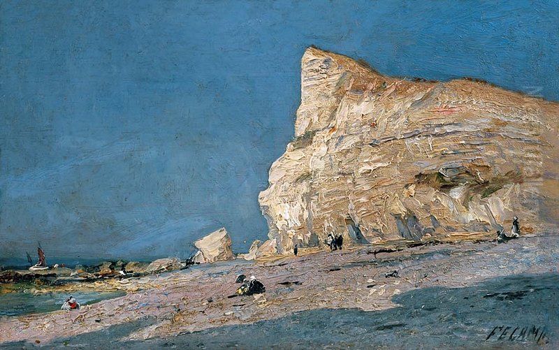 Cliffs at Fecamp Oil Painting by Alexey Bogolyubov