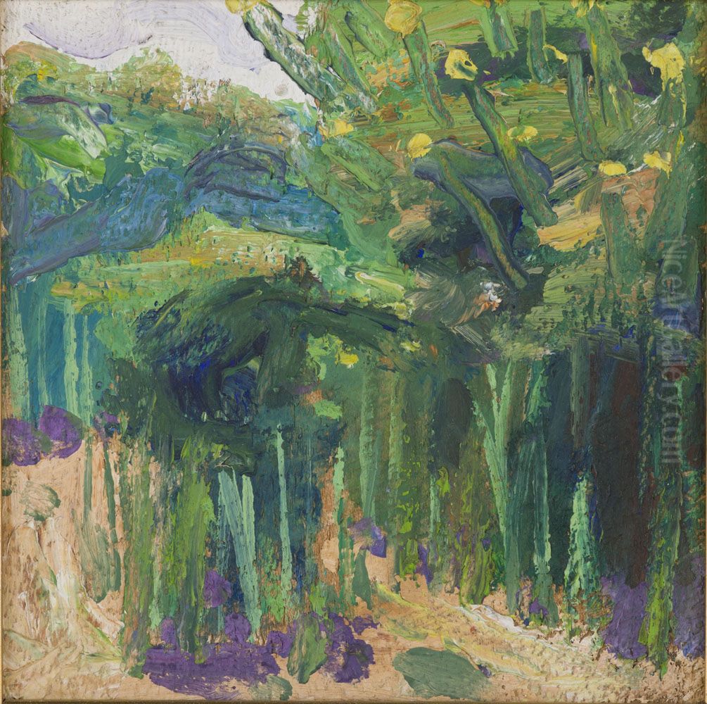Old-growth Forest Oil Painting by Akseli Valdemar Gallen-Kallela