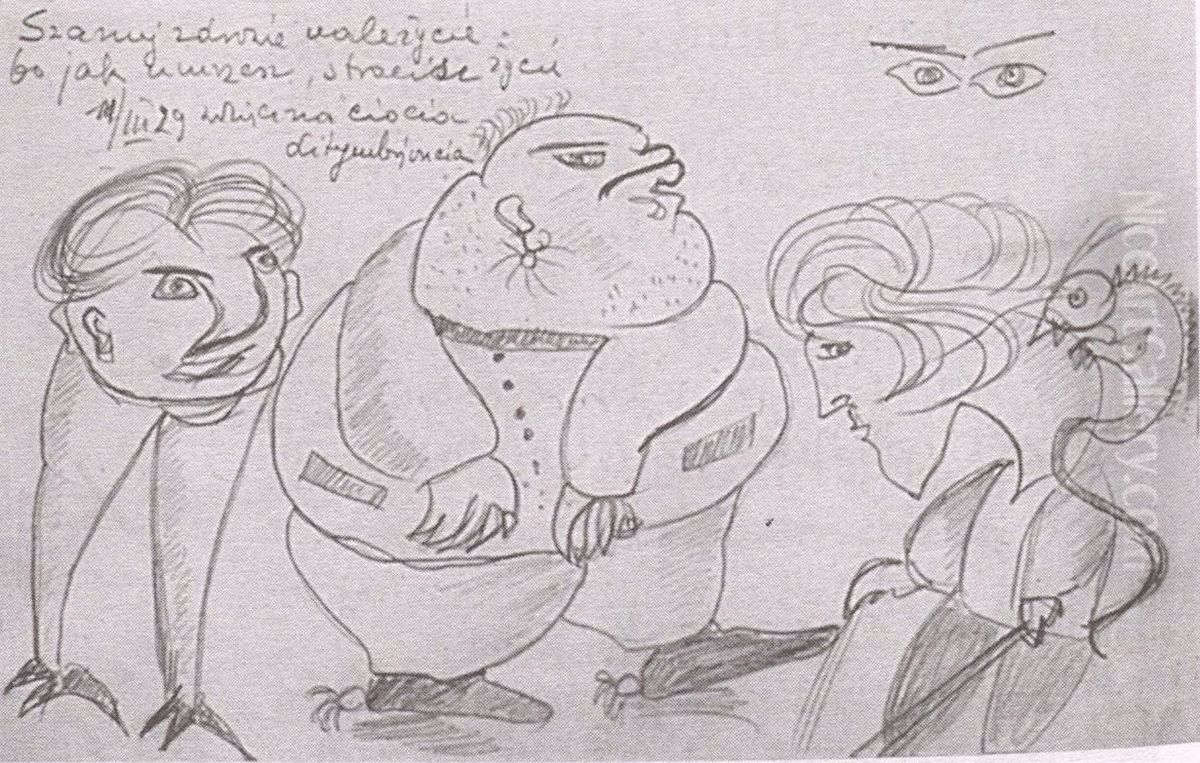 Respect your health Oil Painting by Stanislaw Ignacy Witkiewicz (Witkacy)