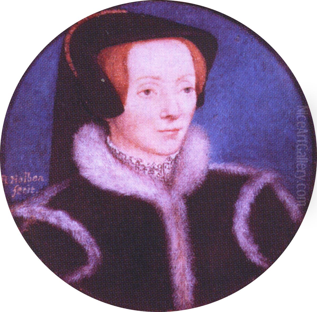 Katherine, Duchess of Suffolk, Baroness Willoughby de Eresby (1520-1580) Oil Painting by Hans Holbein the Younger