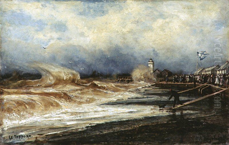 Treport (3) Oil Painting by Alexey Bogolyubov