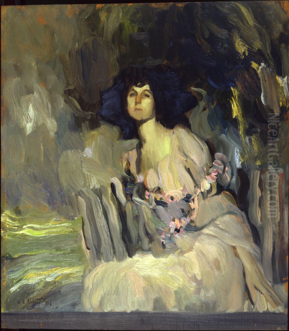 Ritratto di Javotte Bocconi Manca di Villahermosa Oil Painting by Antonio Ambrogio Alciati