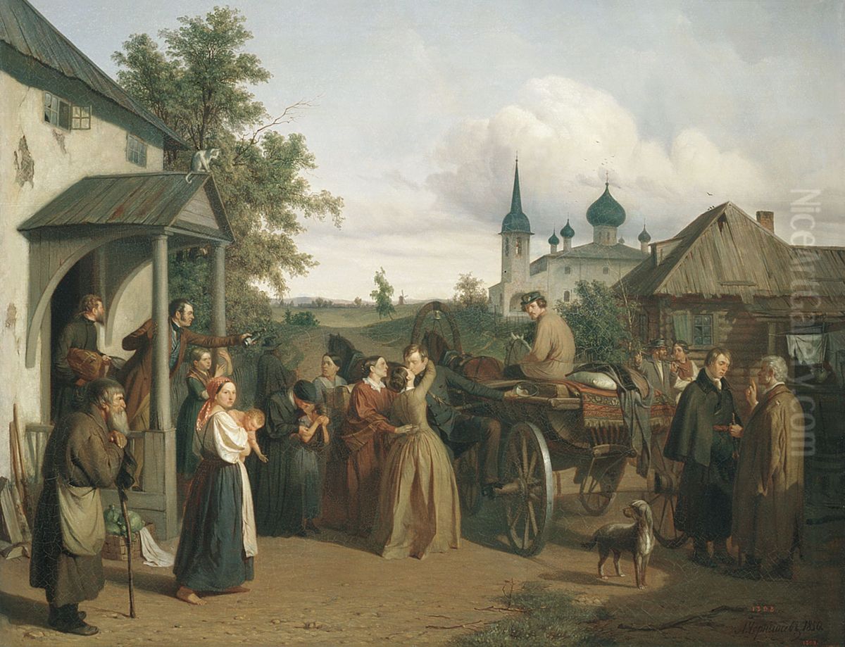 <<Prosanie>> Oil Painting by Aleksei Chernyshev