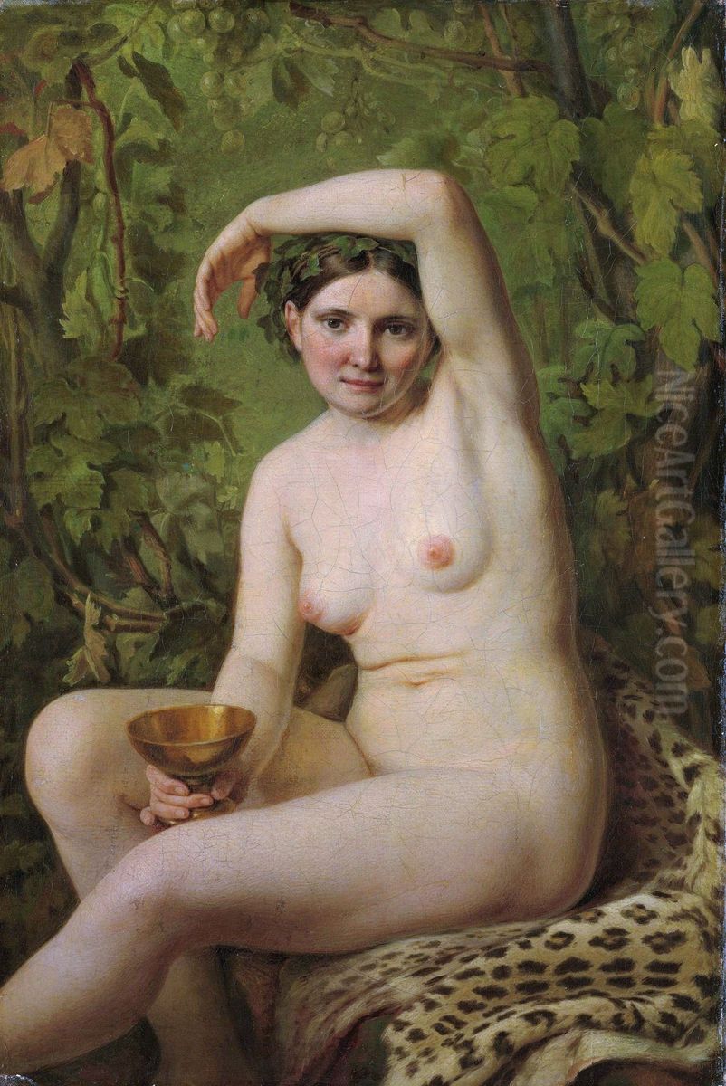 Bacchante Oil Painting by Alexey Venetsianov