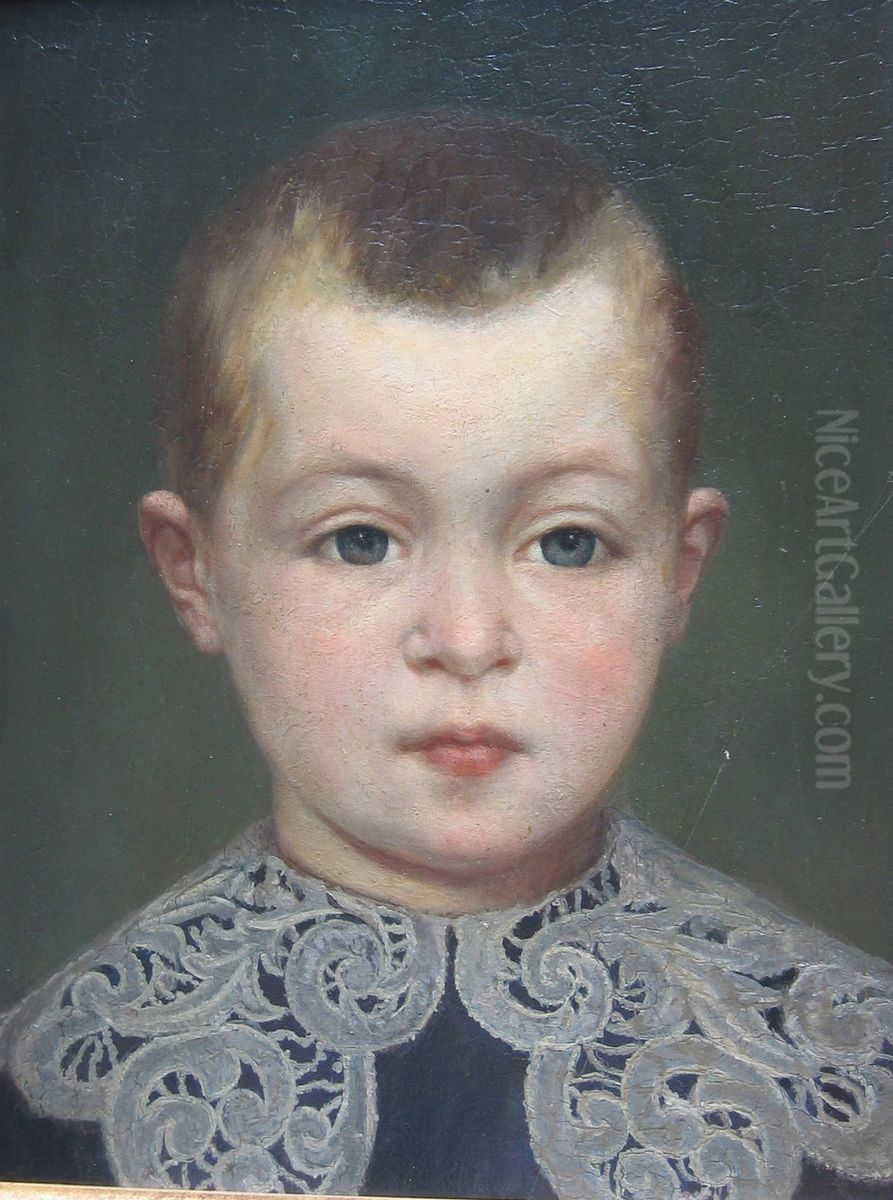 Portrait de son fils Alexandre Oil Painting by Gabriel Martin
