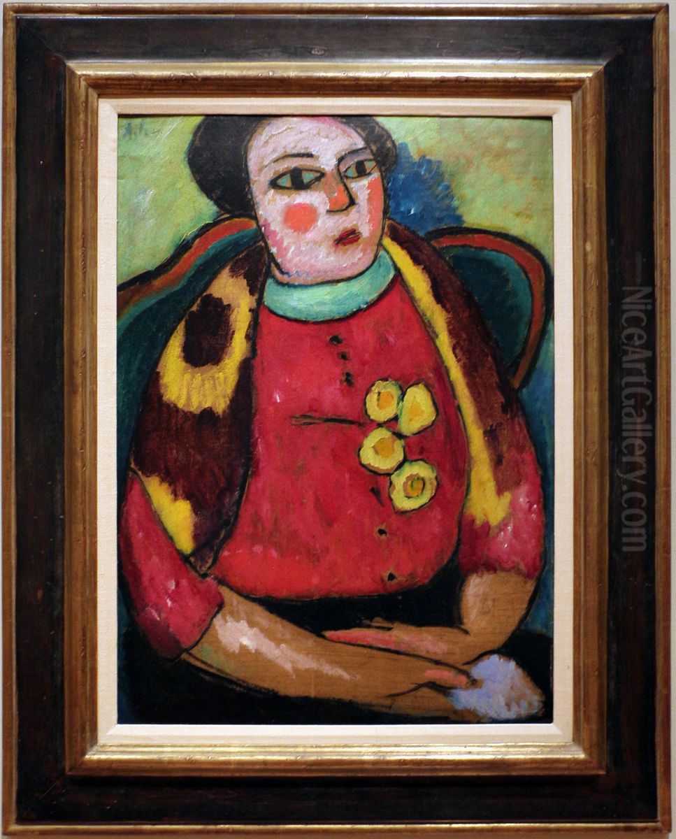 Seating Woman Oil Painting by Alexei Jawlensky
