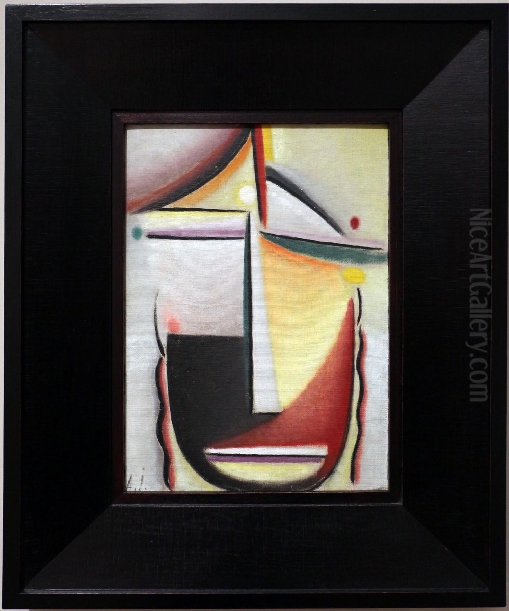 testa astratta, autunno e morente Oil Painting by Alexei Jawlensky