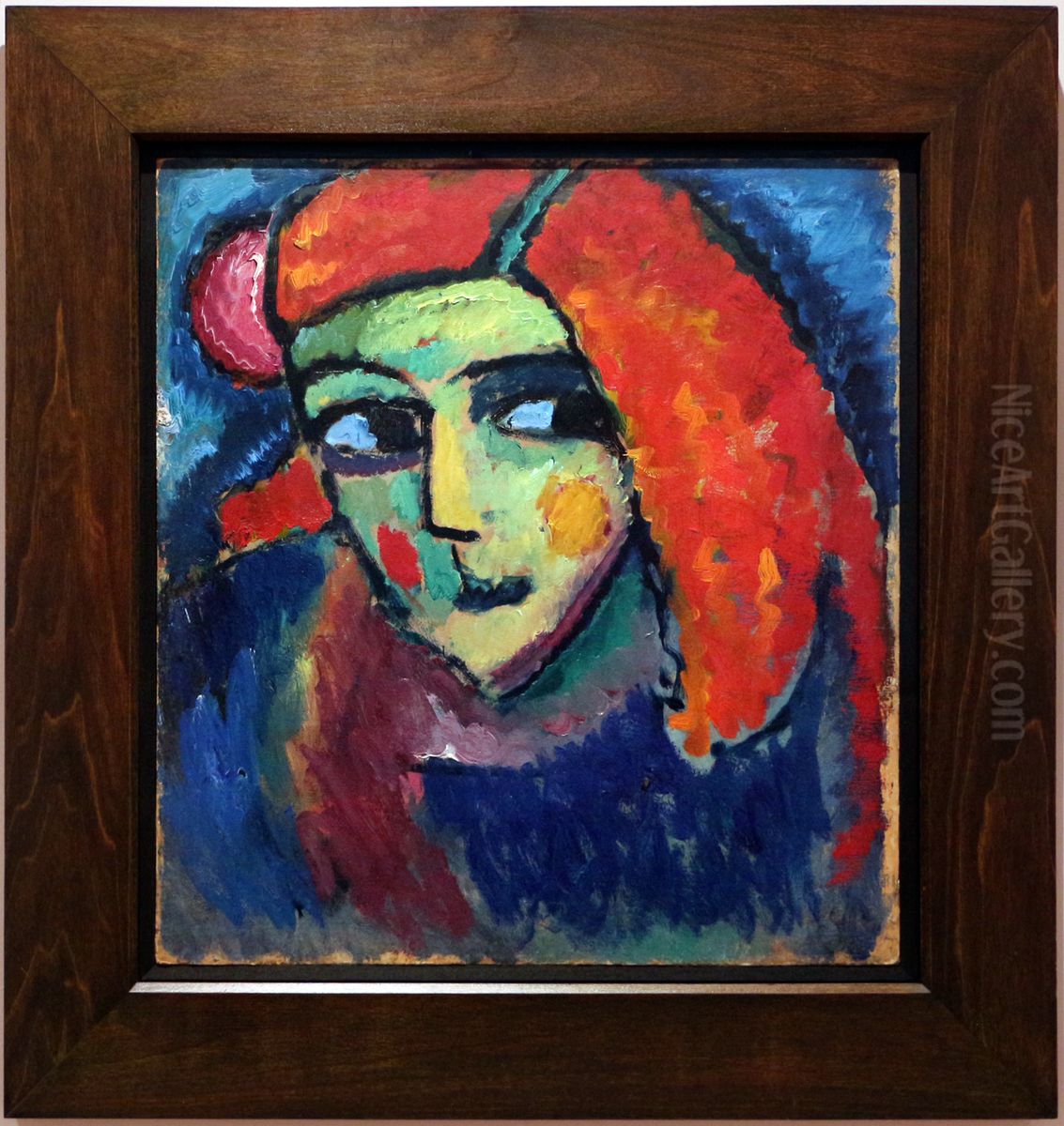 donna pallida con capelli rossi Oil Painting by Alexei Jawlensky
