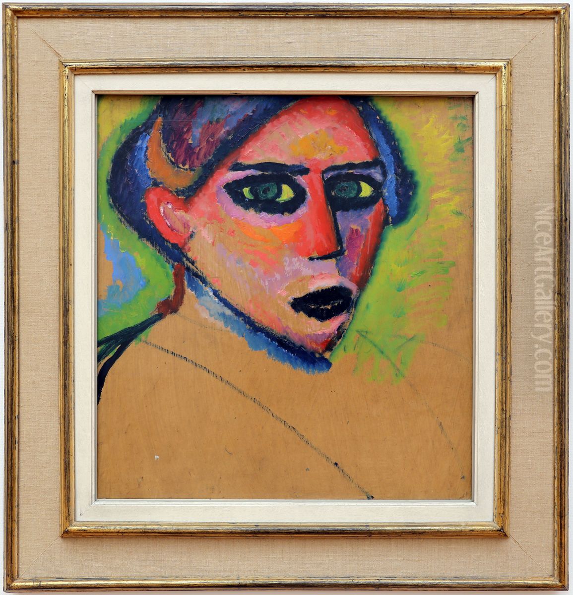 Face of a Woman Oil Painting by Alexei Jawlensky