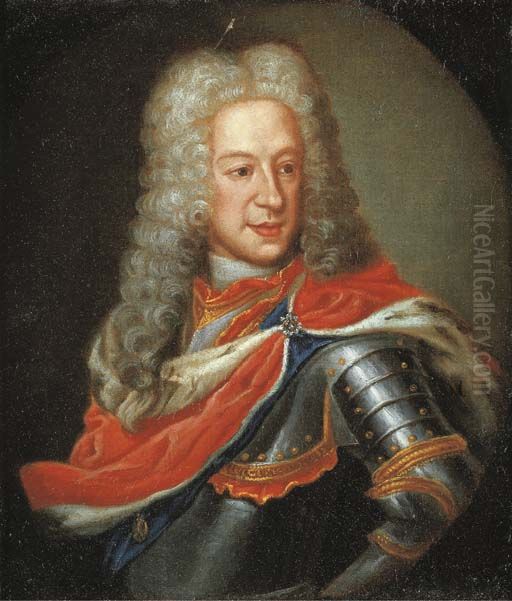 So-called portrait of Victor Amadeus II of Savoy Oil Painting by Maria Giovanna Clementi