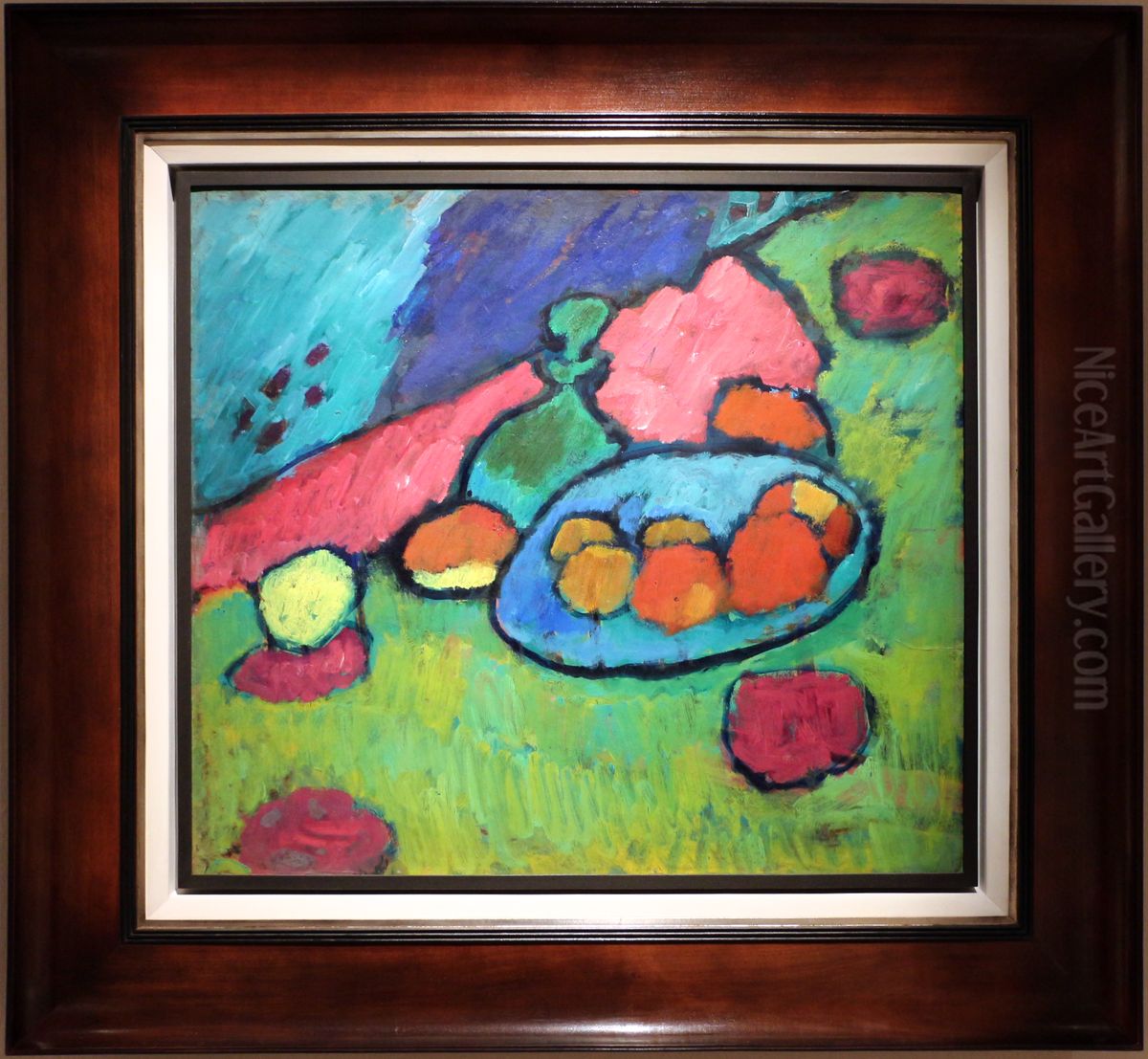 Still-life with Plate of Fruits Oil Painting by Alexei Jawlensky