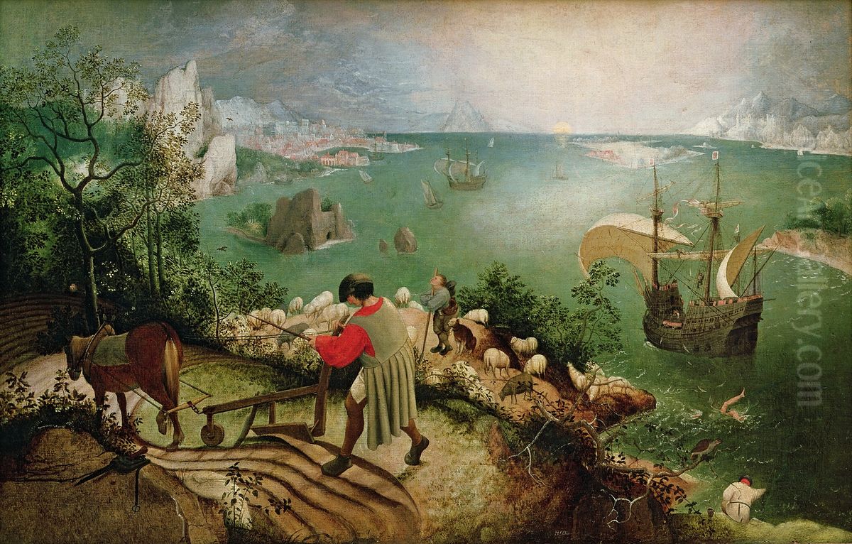 Landscape with the Fall of Icarus Oil Painting by Pieter Brueghel the Elder