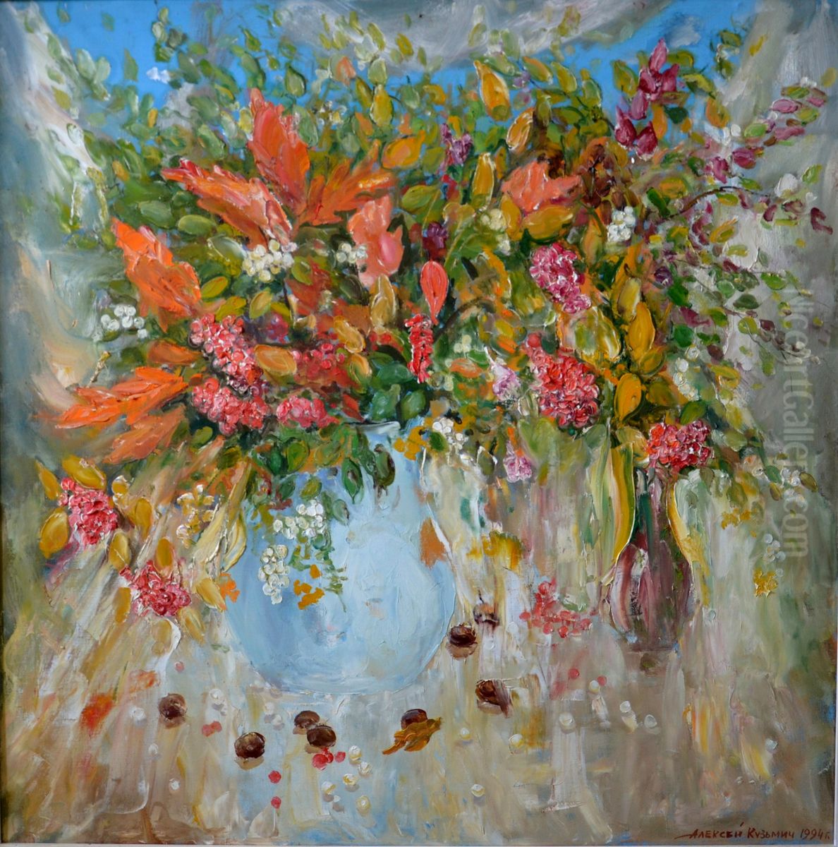 Autumn melody Oil Painting by Aliaxey Kuzmich