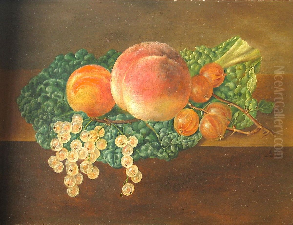 Still life with fruits. Oil Painting by Alfred Gottlieb Grouleff