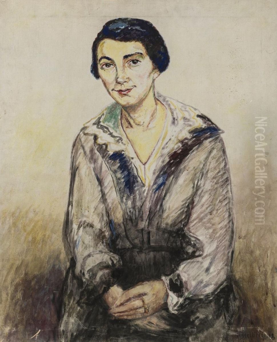 Fraulein Orlanski Oil Painting by Alfred Helberger