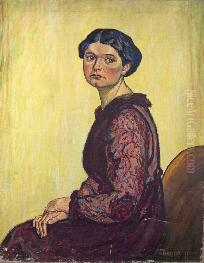 Portrait meiner Frau Oil Painting by Alfred Helberger