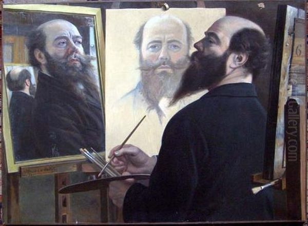 Autoportrait Oil Painting by Alfred Le Petit