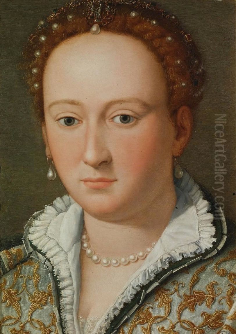 Portrait of a Bianca Cappello Oil Painting by Alessandro Allori