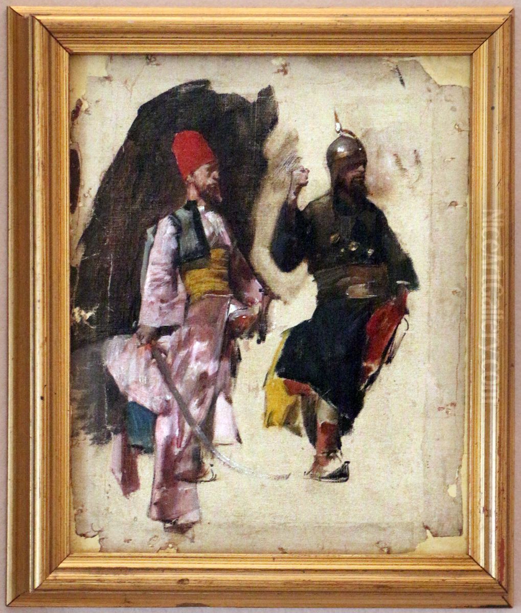 soldati turchi Oil Painting by Alberto Pasini