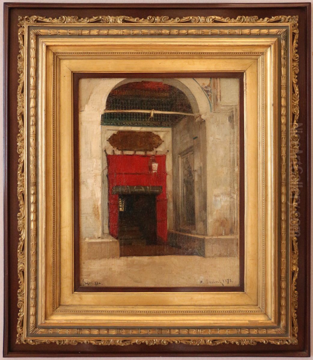 porta di moschea a brussa Oil Painting by Alberto Pasini