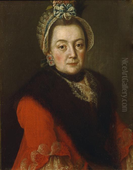 Portrait of Anna Ivanovna Kolychev Oil Painting by Aleksey Antropov
