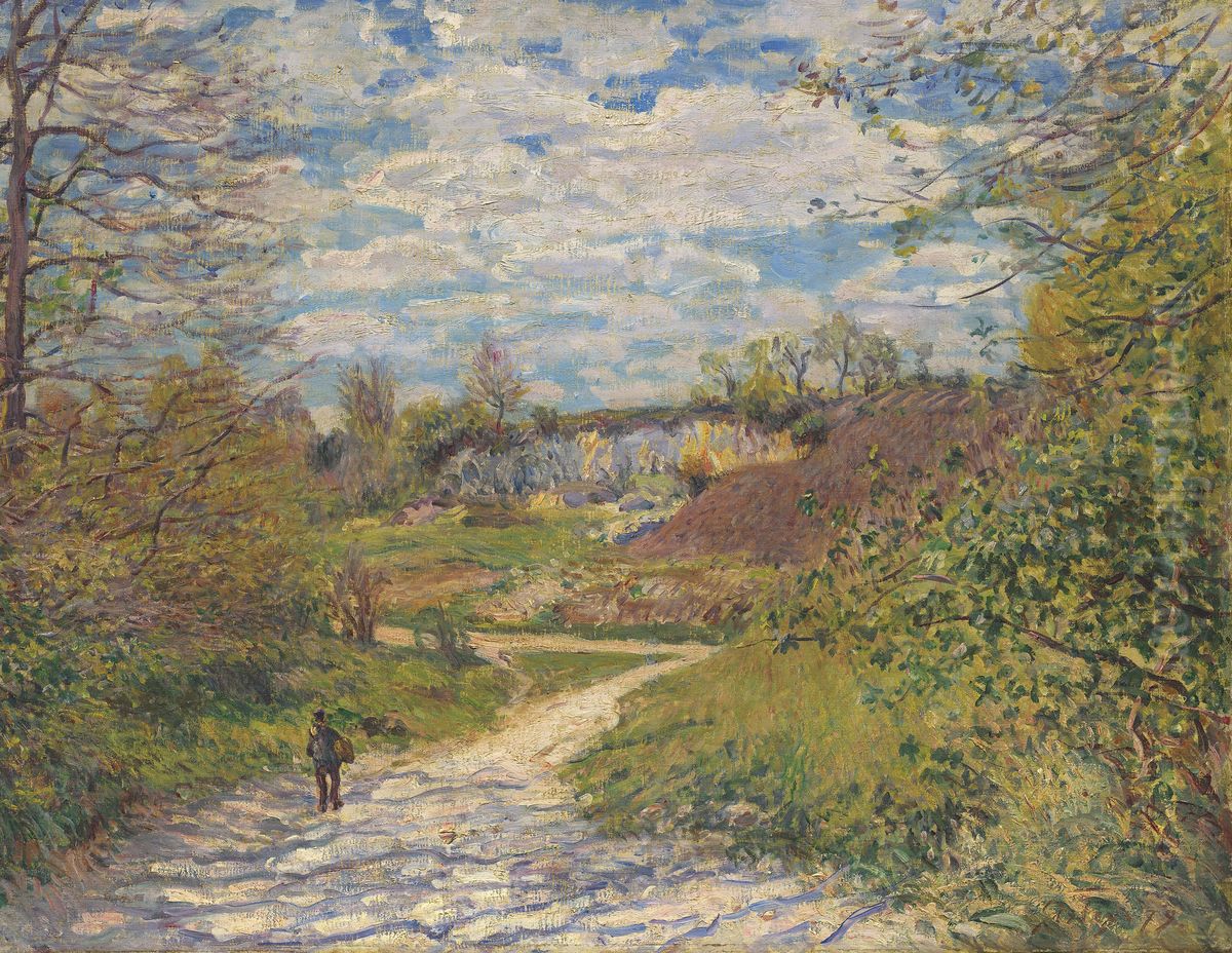 Soleil d'hiver a Veneux-Nadon Oil Painting by Alfred Sisley