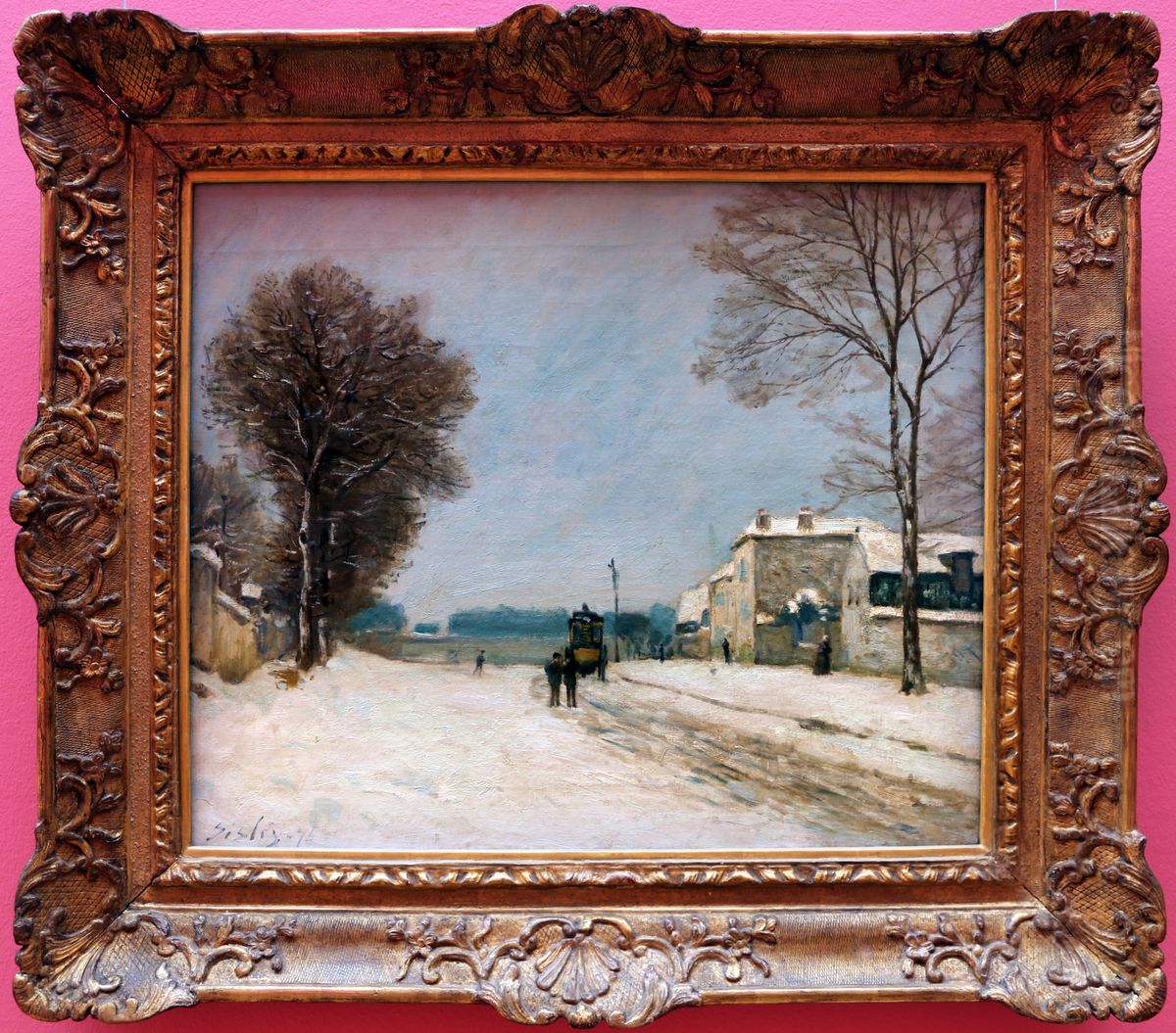 In Winter, Snow Effect Oil Painting by Alfred Sisley