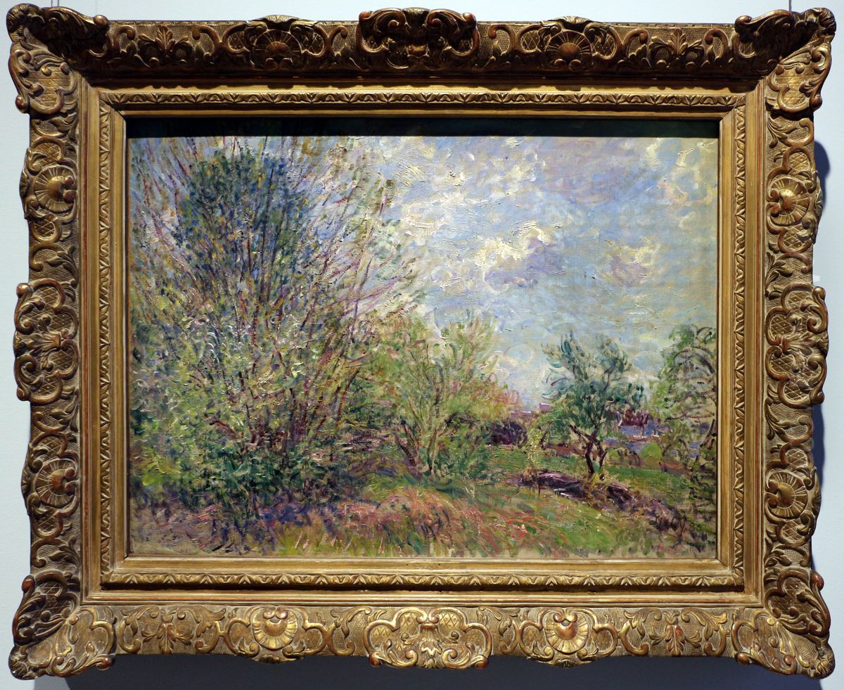 al bordo del bosco, paesaggio, primavera Oil Painting by Alfred Sisley