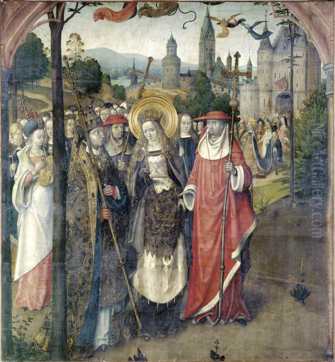Abschied der Hl. Ursula von Rom Oil Painting by Master of the Cologne legend of St. Ursula