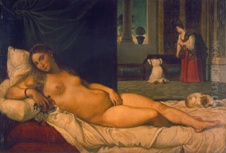 Reclining Venus Oil Painting by Victor Mottez