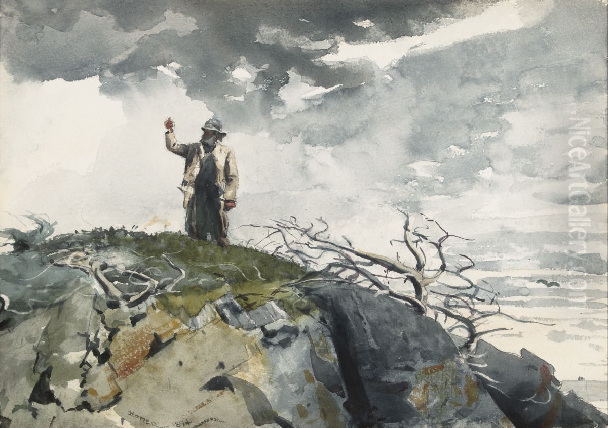 The Watch, Eastern Shore, Prout's Neck Oil Painting by Winslow Homer