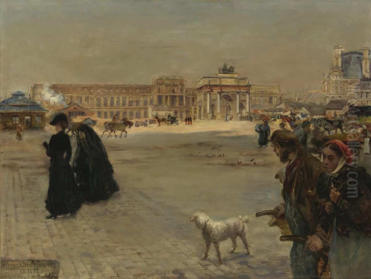 Ruines des Tuileries Oil Painting by Jane de Montchenu