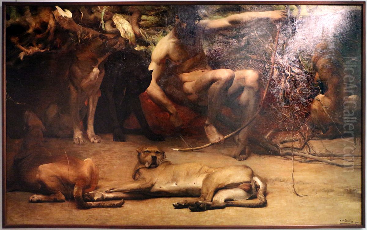 Le chasseur primitif Oil Painting by Jacques de Lalaing