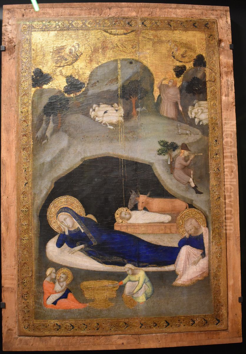 La Nativite Oil Painting by Giotto