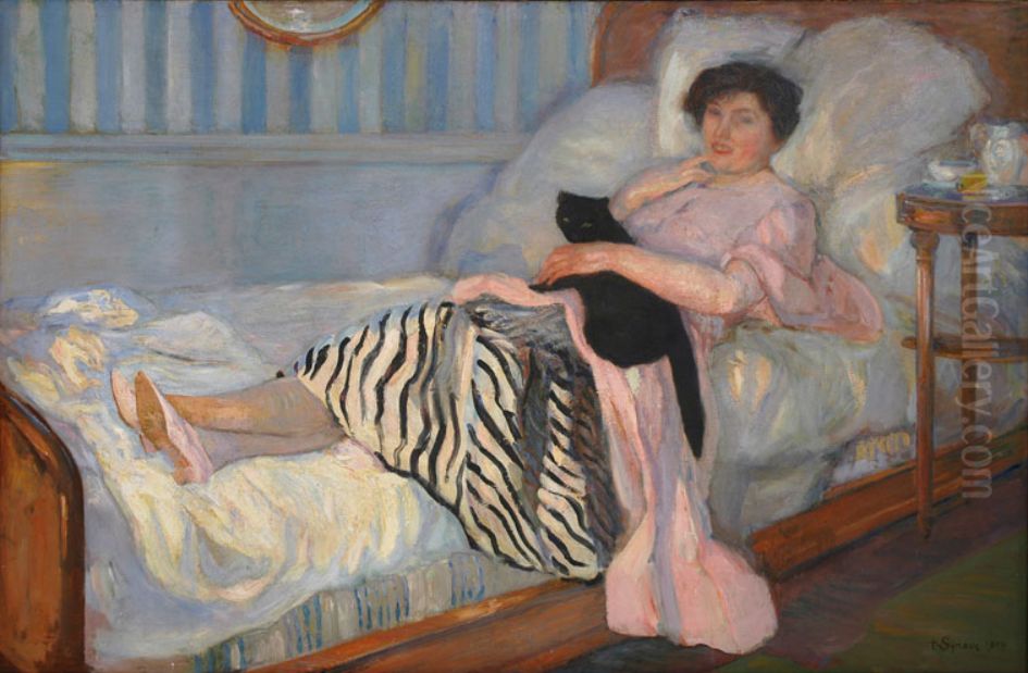 Women's study Oil Painting by Tancrede Synave