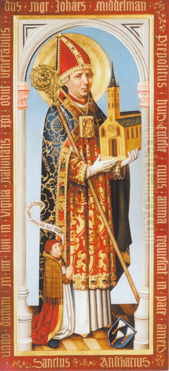 Ansgar Oil Painting by Hans Bornemann