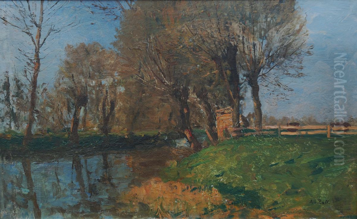 Am Weiher Oil Painting by Alfred Zoff