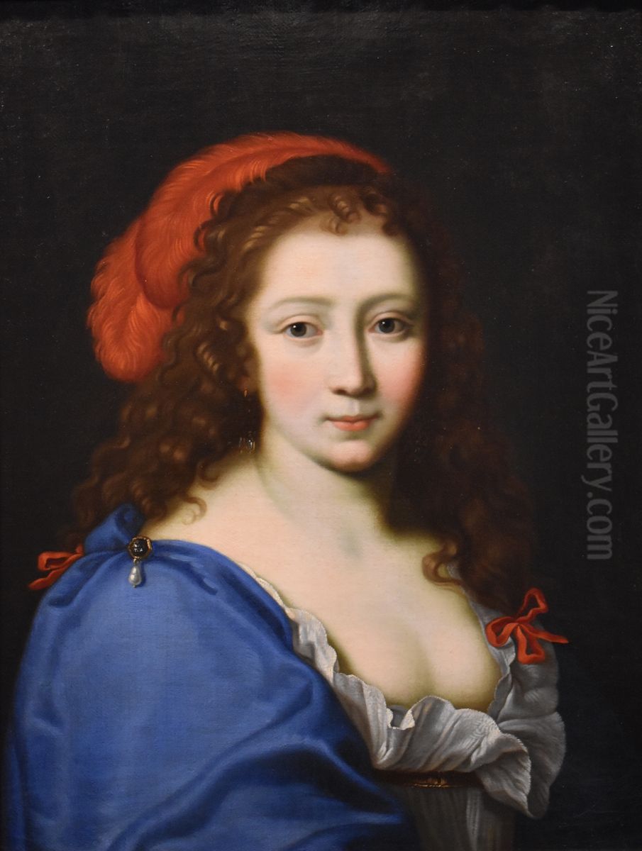 Portait d'Hortense Mancini Oil Painting by Nicolas Mignard