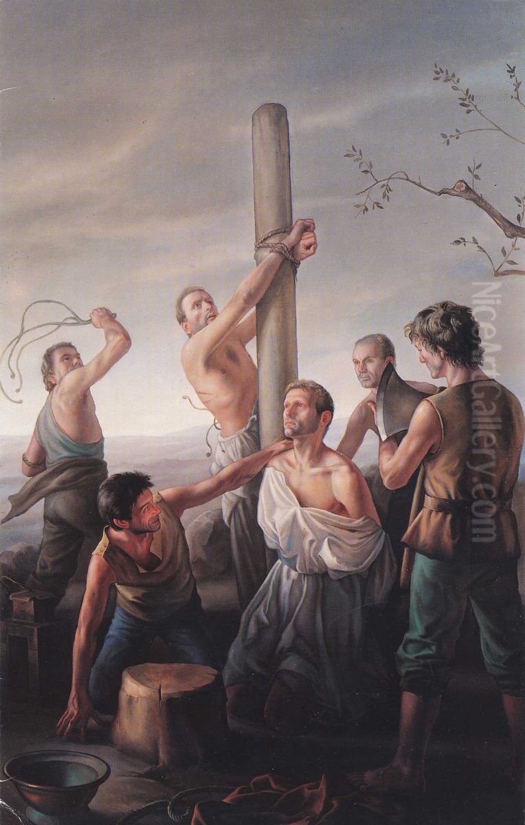 Martirio di San Gervasio e Protasio Oil Painting by Alfredo Cifariello