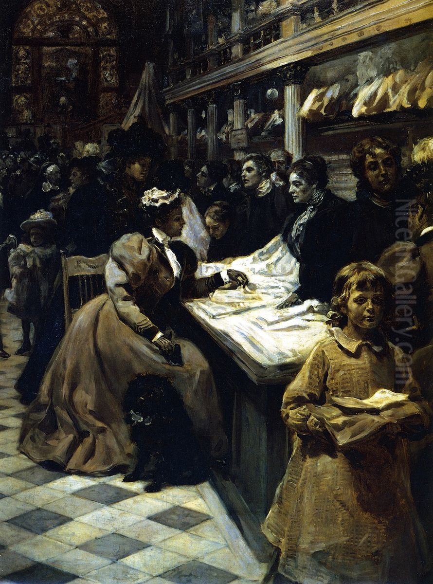 The Women Business Oil Painting by Alice Barber Stephens