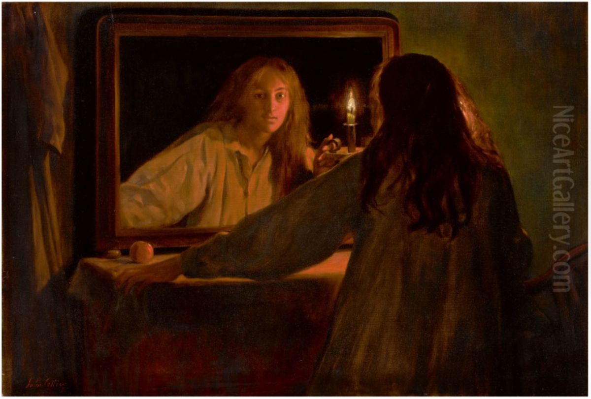 All Hallowe'en (1895) Oil Painting by Collier, John