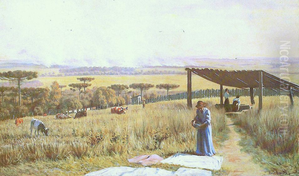 QueimadasouLavadeiras Oil Painting by Alfredo Andersen