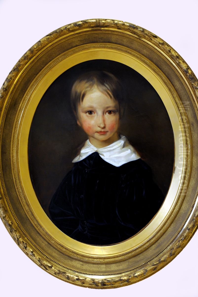 Portret van de jeugdige hertog van Brabant Oil Painting by Egide Charles Gustave Wappers