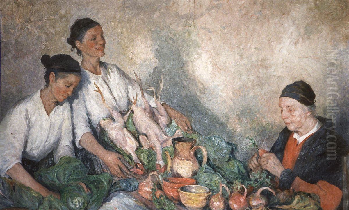 Les servantes Oil Painting by Allan Osterlind