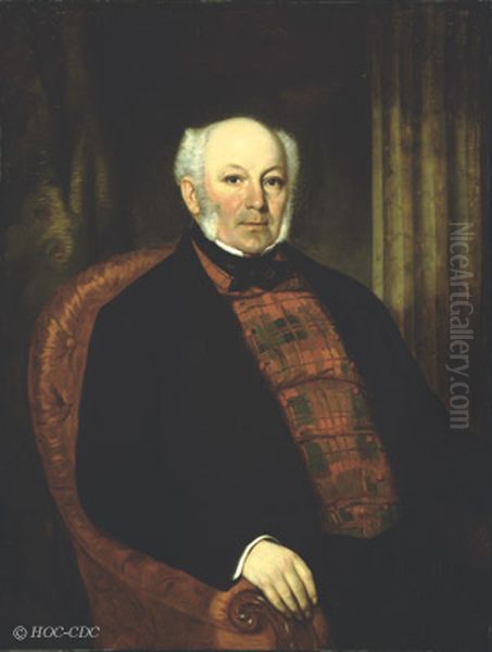 Portrait ofAllan MacNab(1798-1862) Oil Painting by Theophile Hamel