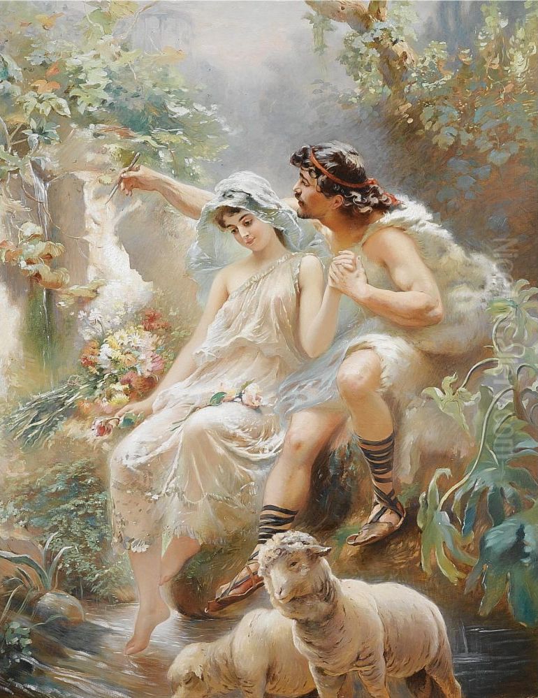 Allegorical scene Oil Painting by Konstantin Makovsky