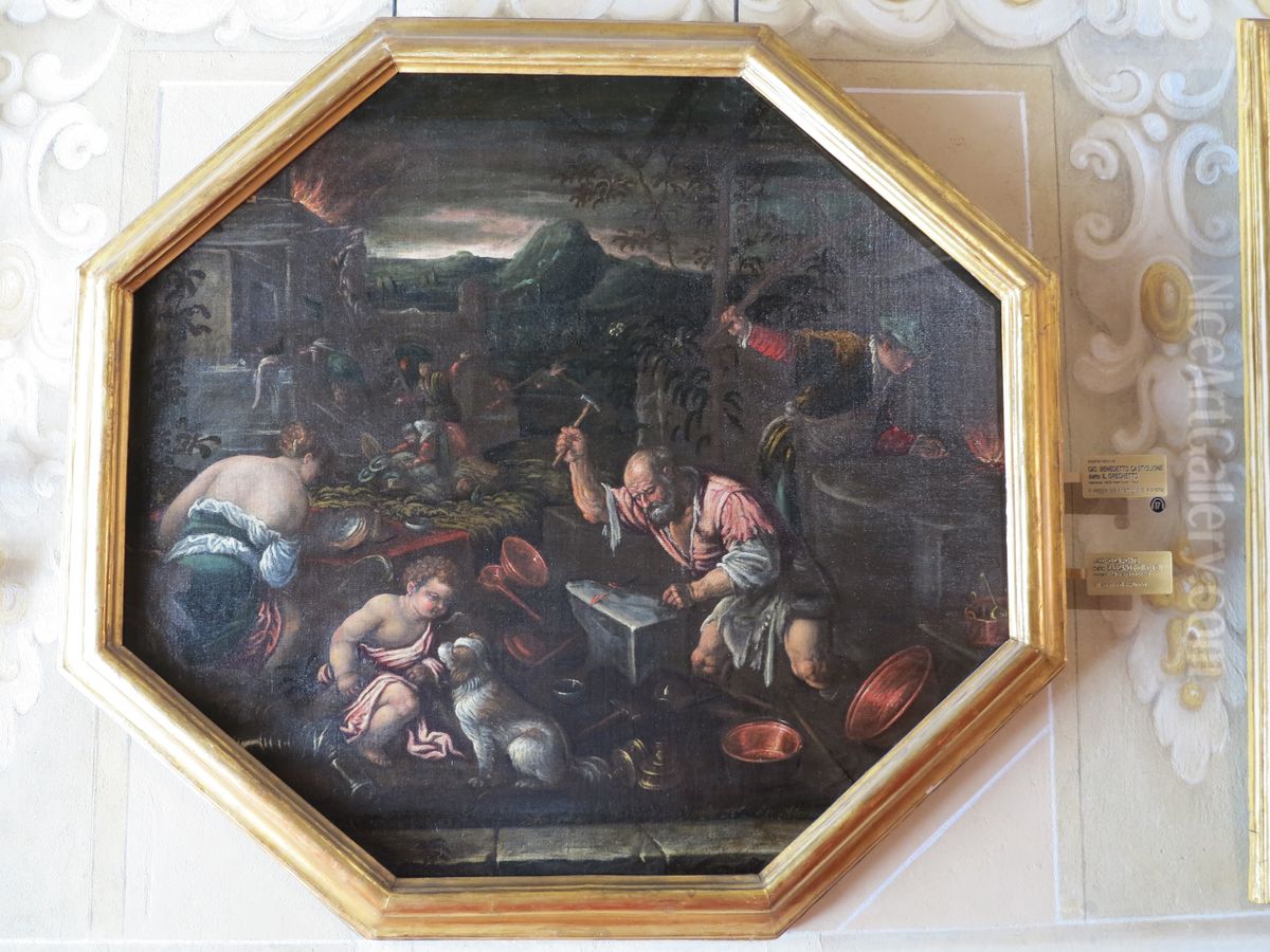 Allegoria del Fuoco della boot Oil Painting by Jacopo Bassano