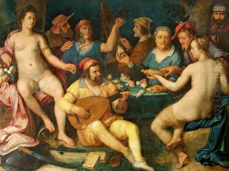 Allegory of the Arts and Sciences Oil Painting by Cornelis van Haarlem